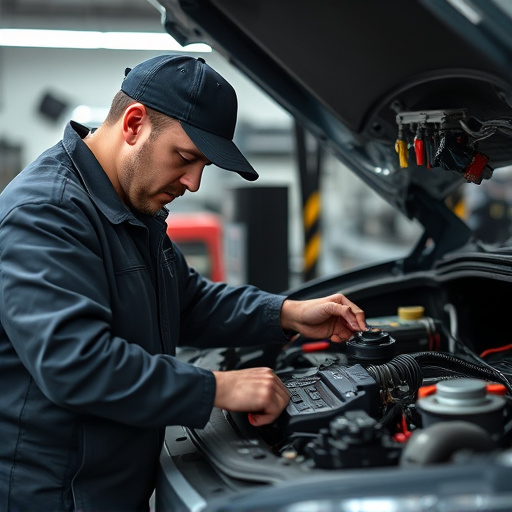 auto technician working