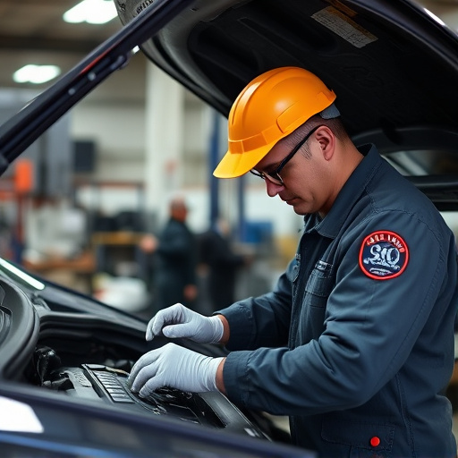 auto technician working