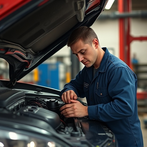 auto technician working