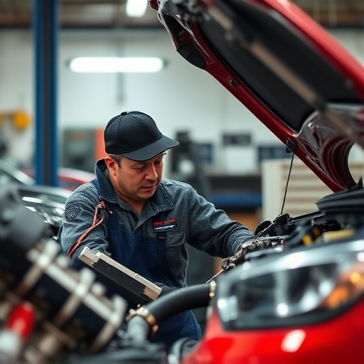 auto technician working