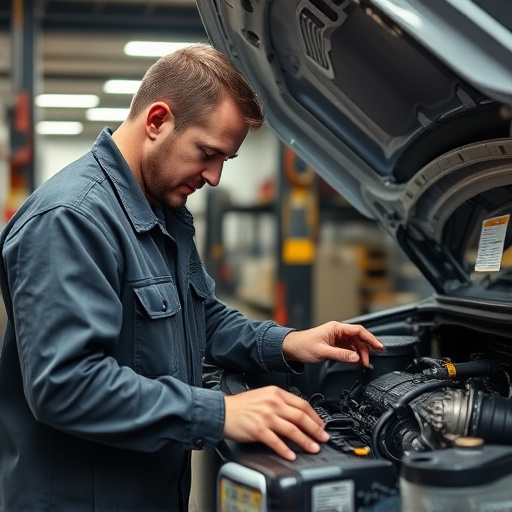 auto technician working