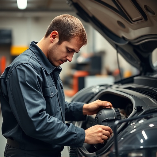 auto technician working