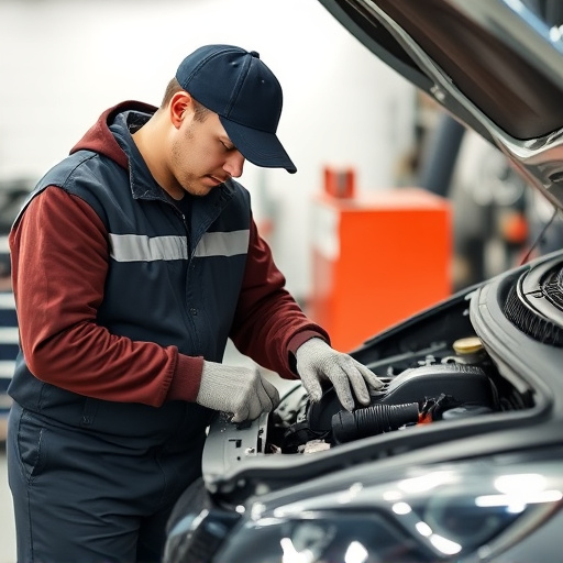 auto technician working