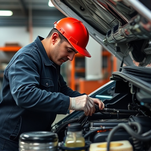 auto technician working