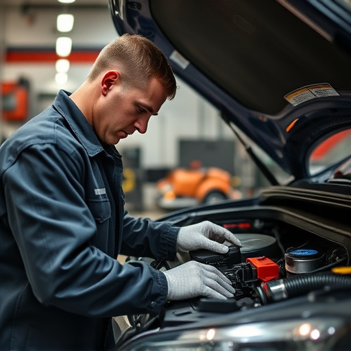auto technician working