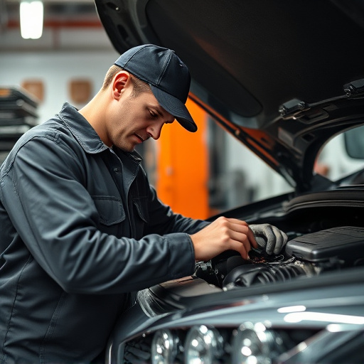 auto technician working