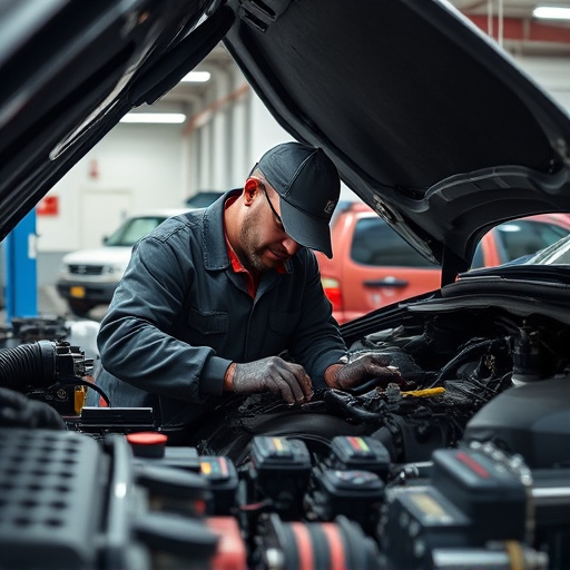 auto technician working