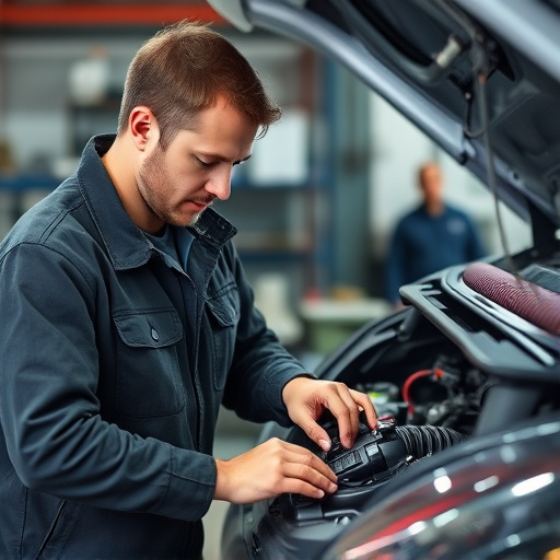 auto technician working