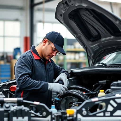 auto technician working