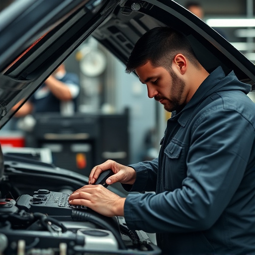 auto technician working