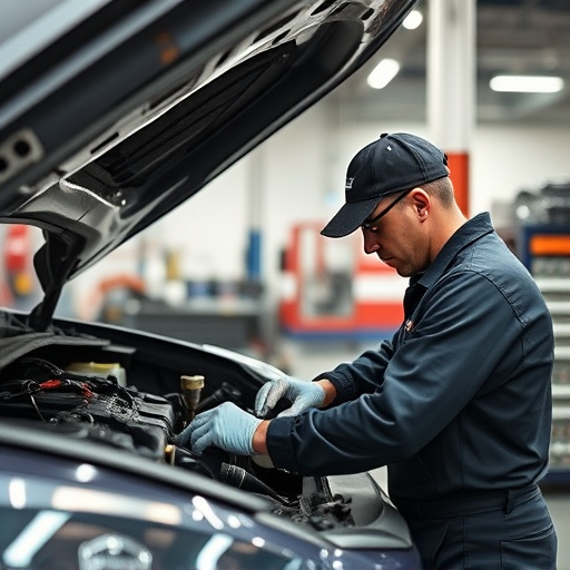 auto technician working