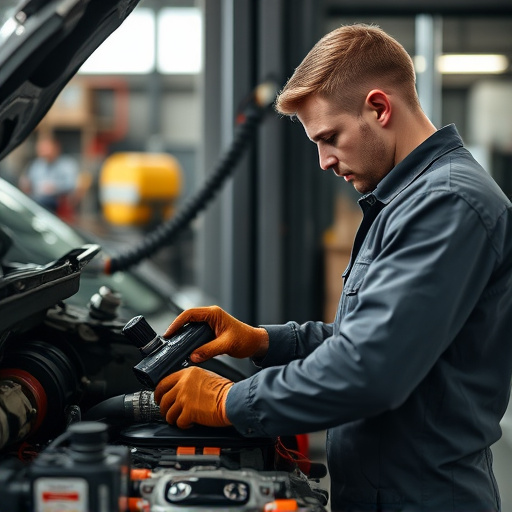 auto technician working
