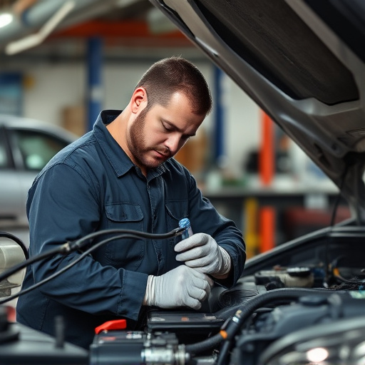 auto technician working