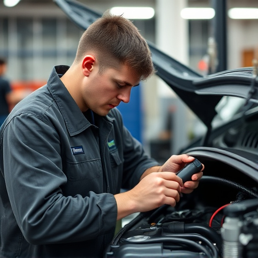 auto technician working