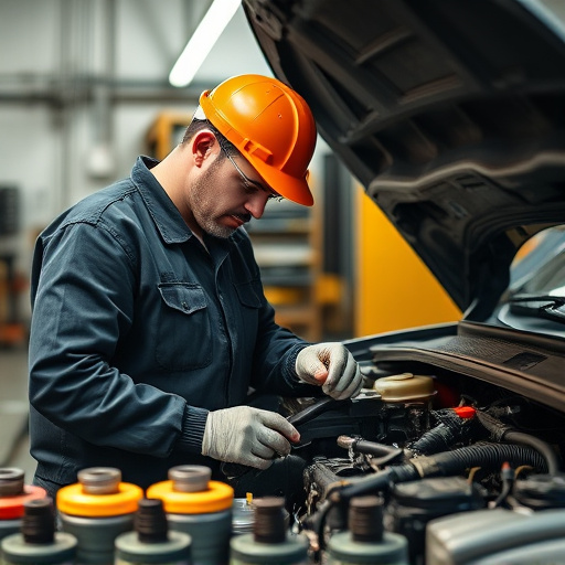 auto technician working