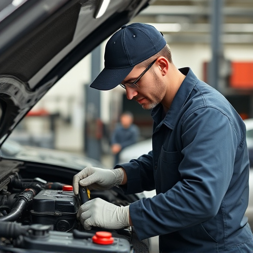 auto technician working