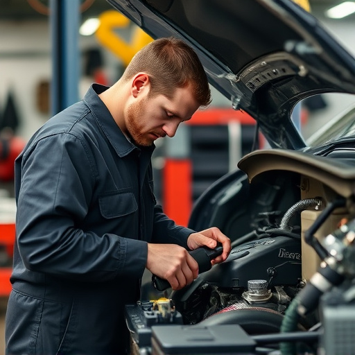 auto technician working