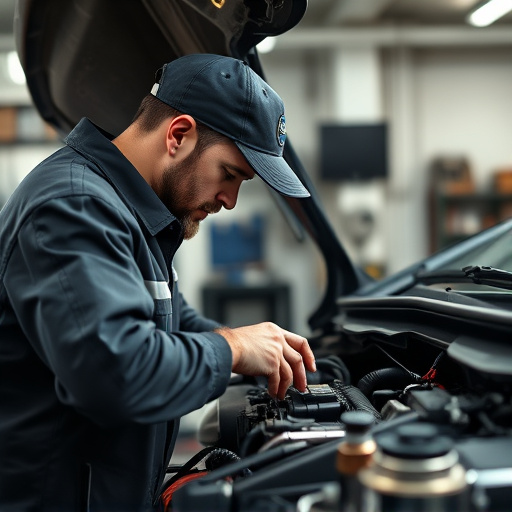 auto technician working