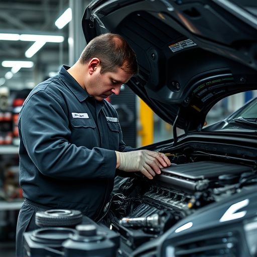 auto technician working