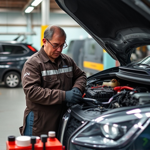 auto technician working