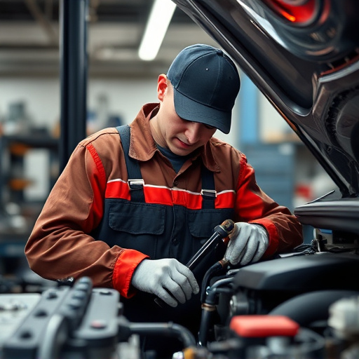 auto technician working