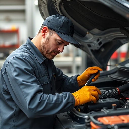 auto technician working