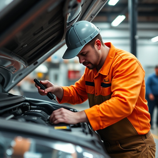 auto technician working