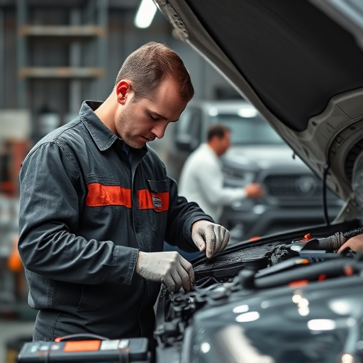auto technician working