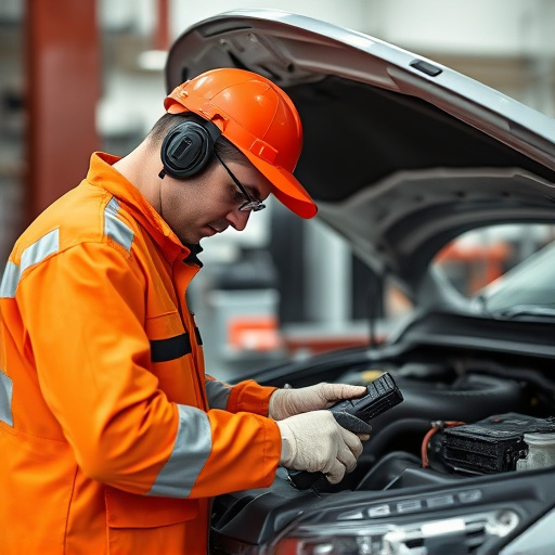 auto technician working