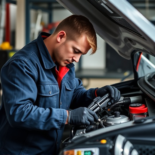 auto technician working