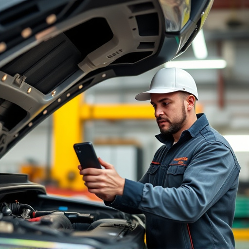 auto technician working