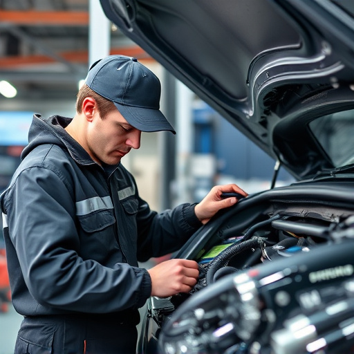 auto technician working