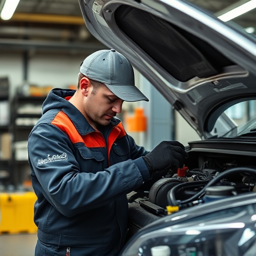 auto technician working