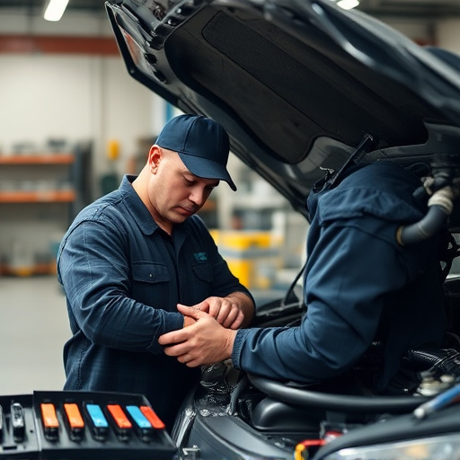 auto technician working