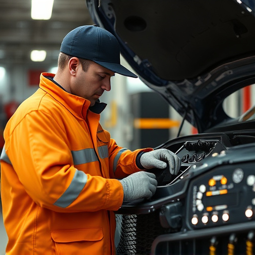 auto technician working