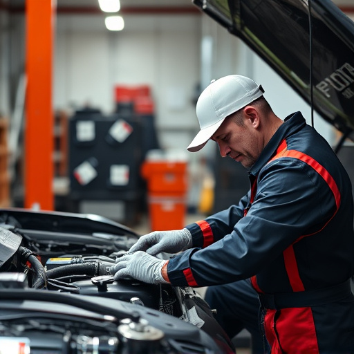 auto technician working