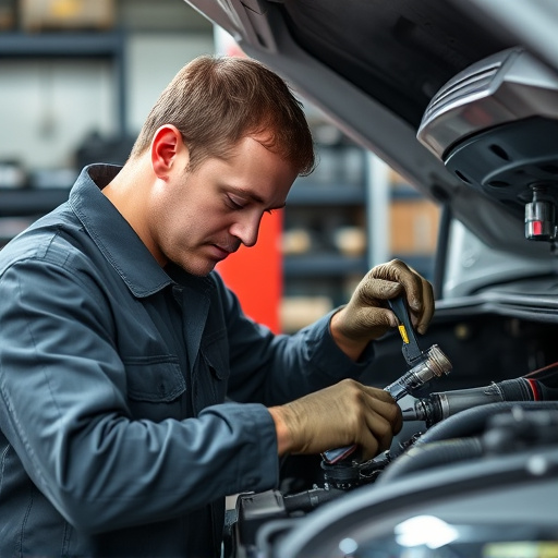 auto technician working