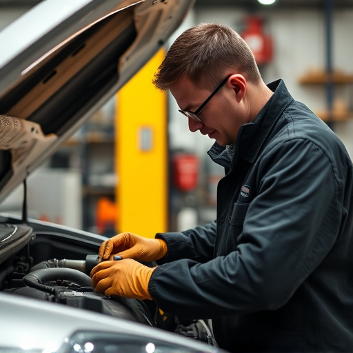 auto technician working