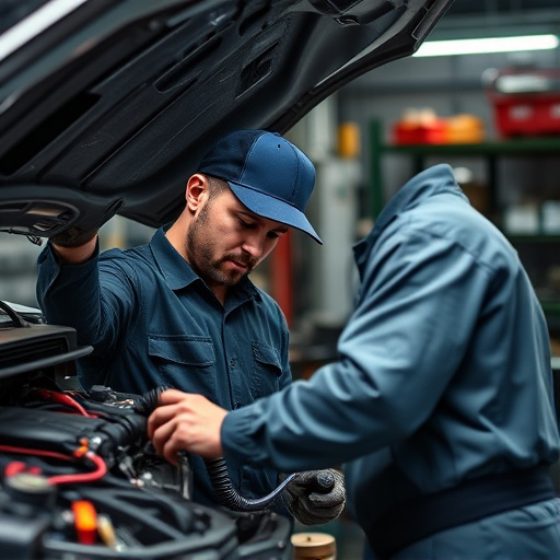 auto technician working