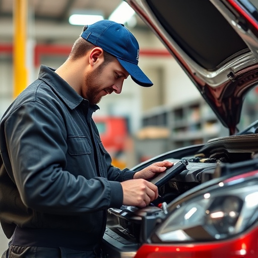 auto technician working
