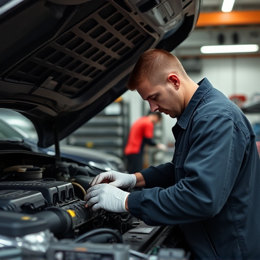 auto technician working