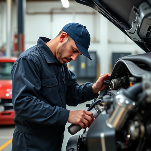 auto technician working