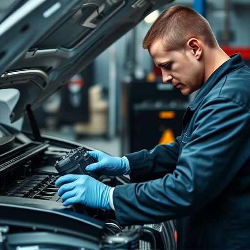 auto technician working