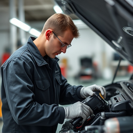 auto technician working