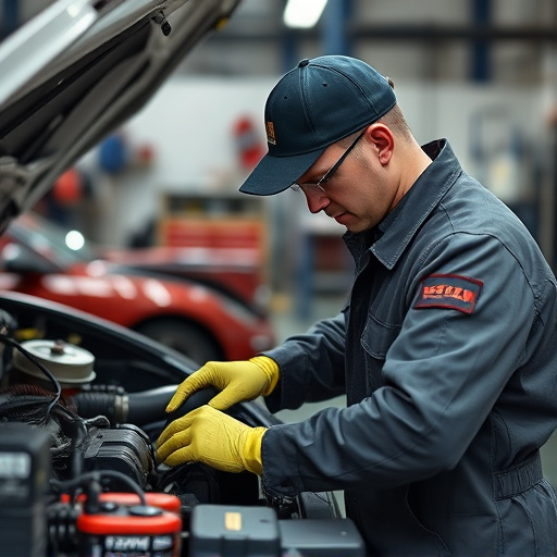 auto technician working