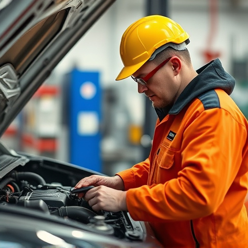 auto technician working