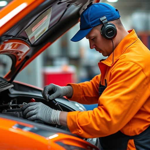 auto technician working