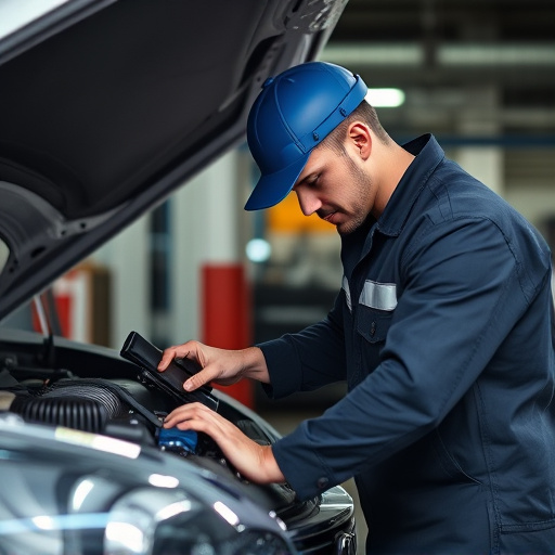auto technician working