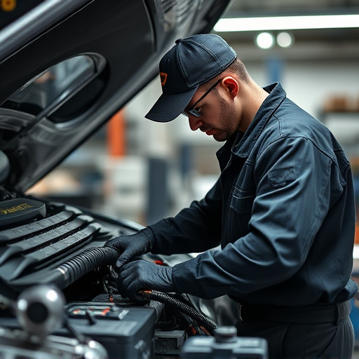 auto technician working