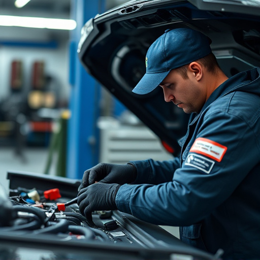 auto technician working